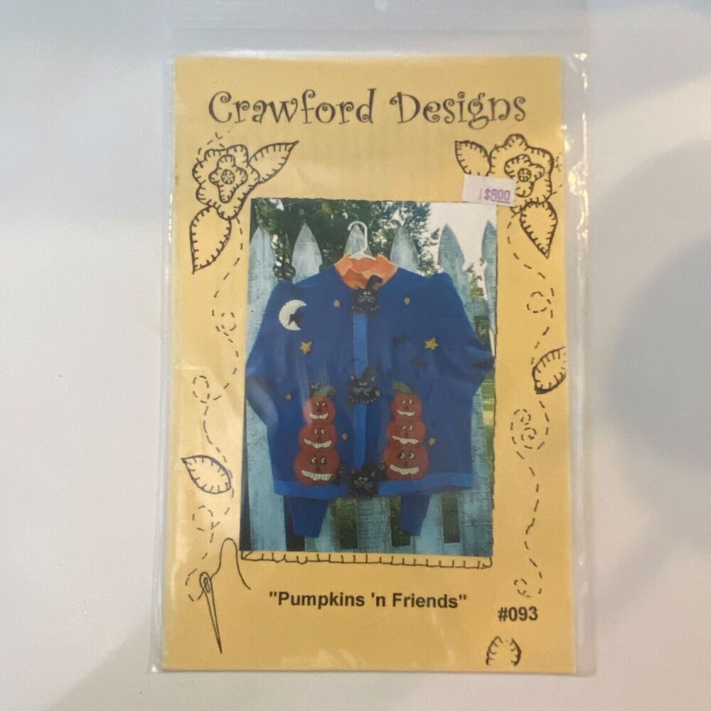 Crawford Designs 093 Pumpkins n Friends Pattern Applique Holiday Halloween